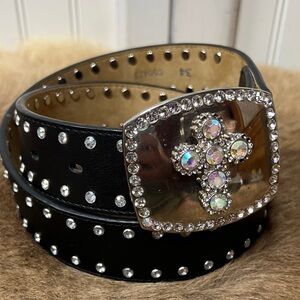 Tony Lama Western Studded Belt & Buckle 34